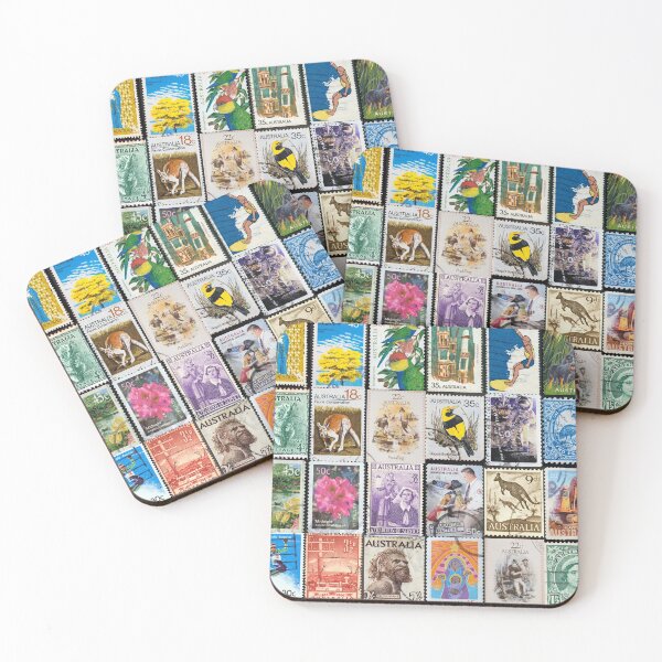 Item preview, Vintage Australian Postage Stamps designed and sold by NorthStreetArt.