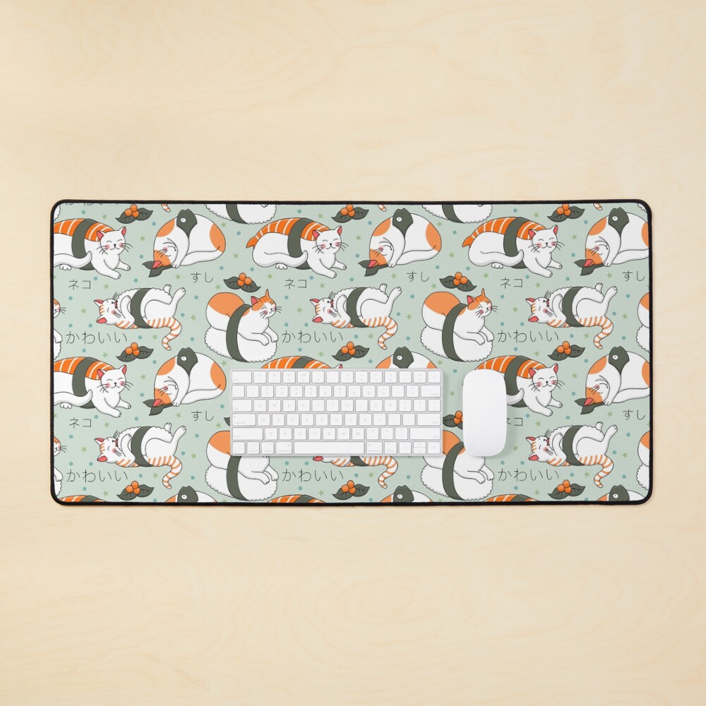 Kawaii Neko Sushi Mouse Pad