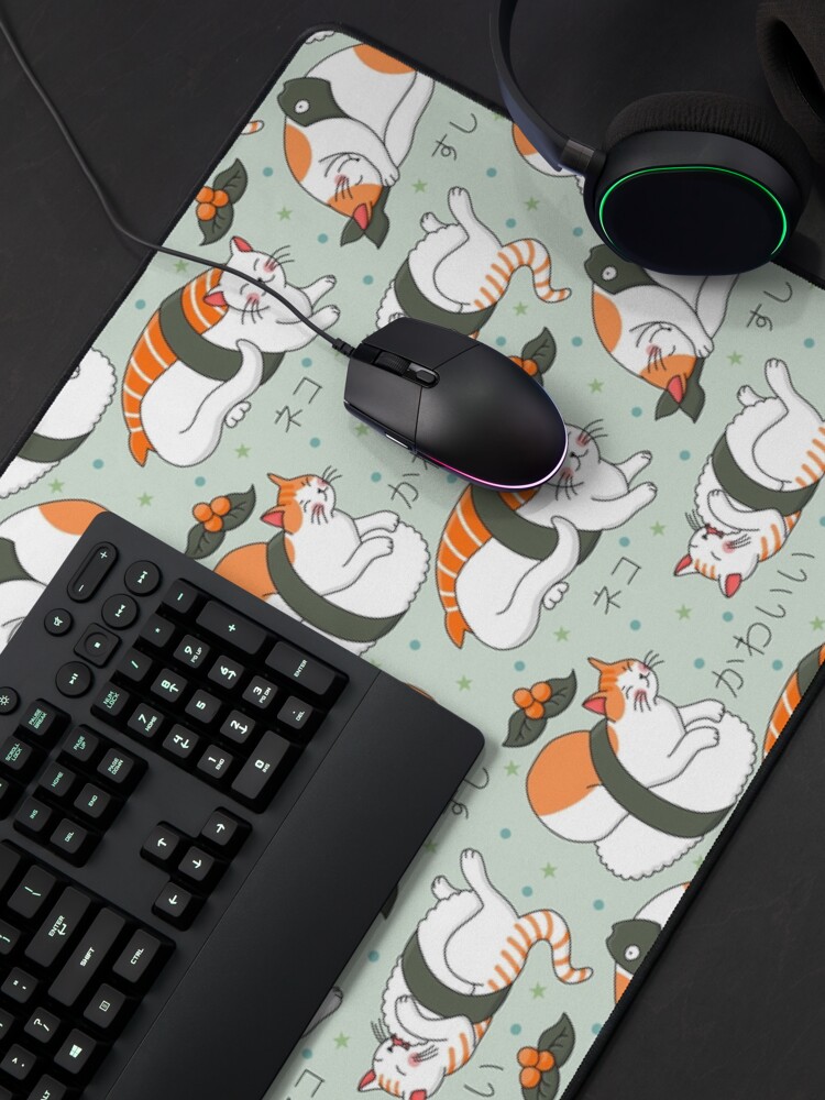 Alternate view of Kawaii Neko Sushi Mouse Pad