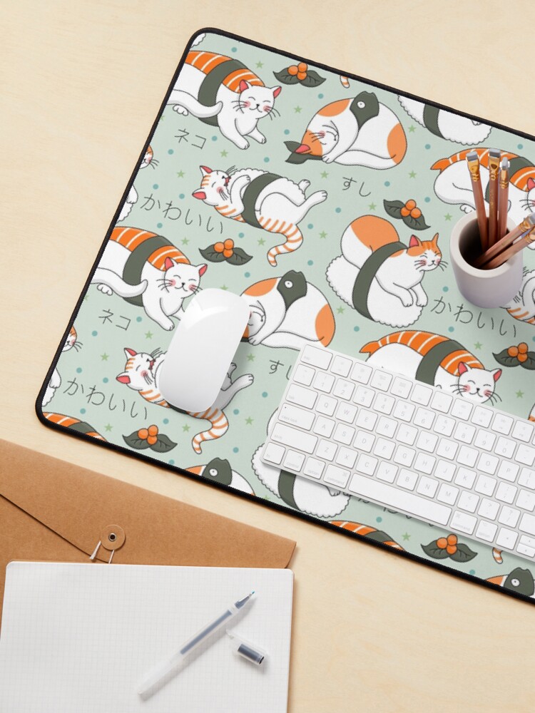 Alternate view of Kawaii Neko Sushi Mouse Pad