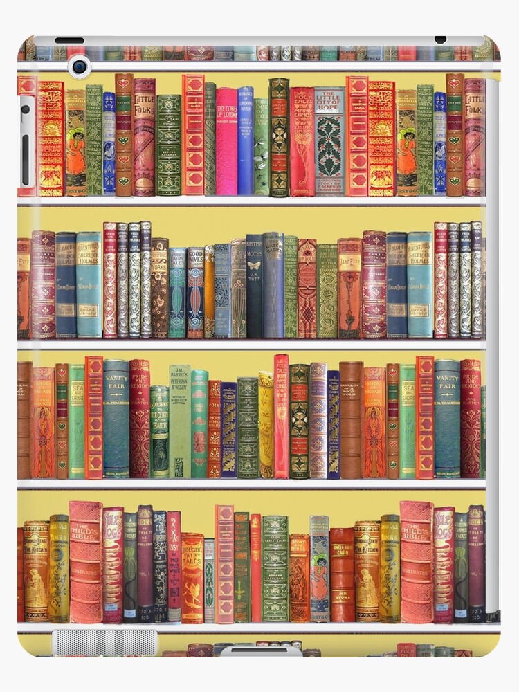 Book Lovers Gifts, Antique bookshelf Art Print by Magenta Rose Designs