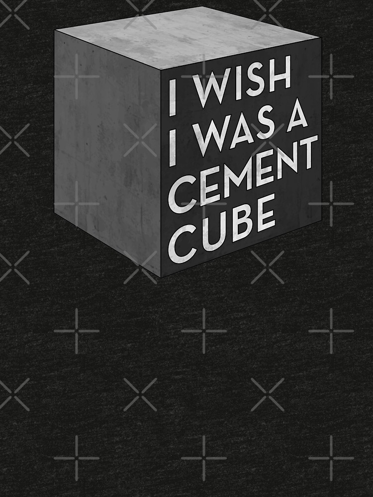 Thumbnail 7 of 7, Tri-blend T-Shirt, I Wish I Was A Cement Cube designed and sold by ErikVogt.