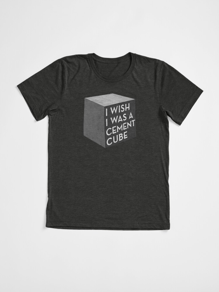 Thumbnail 3 of 7, Tri-blend T-Shirt, I Wish I Was A Cement Cube designed and sold by ErikVogt.