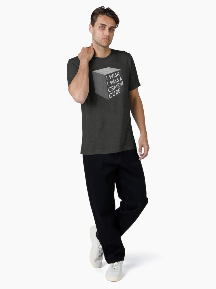 Thumbnail 4 of 7, Tri-blend T-Shirt, I Wish I Was A Cement Cube designed and sold by ErikVogt.