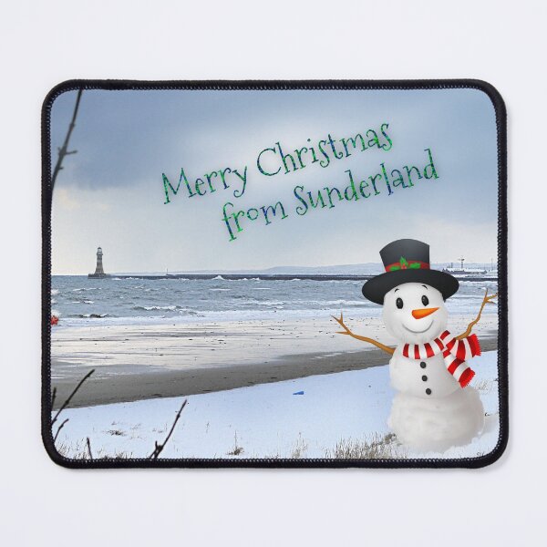 Item preview, A Snowman at Seaburn Beach, Sunderland - at Christmas designed and sold by MoragBates.