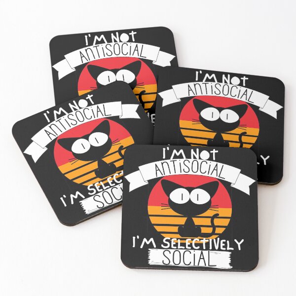 Item preview, I'm Not Anti Social I'm Selectively Social- Funny Sarcasm Introvert  designed and sold by Vibing-Right.