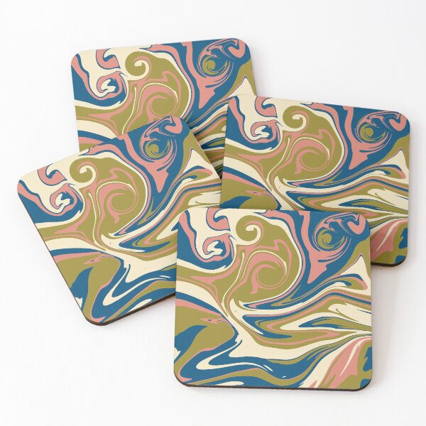 Item preview, Spill - Blue, Olive Green, Pink and Cream designed and sold by LAEC-Shop.