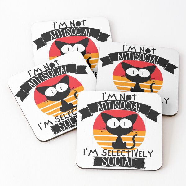 Item preview, I'm Not Anti Social I'm Selectively Social- Funny Sarcasm Introvert  designed and sold by Vibing-Right.