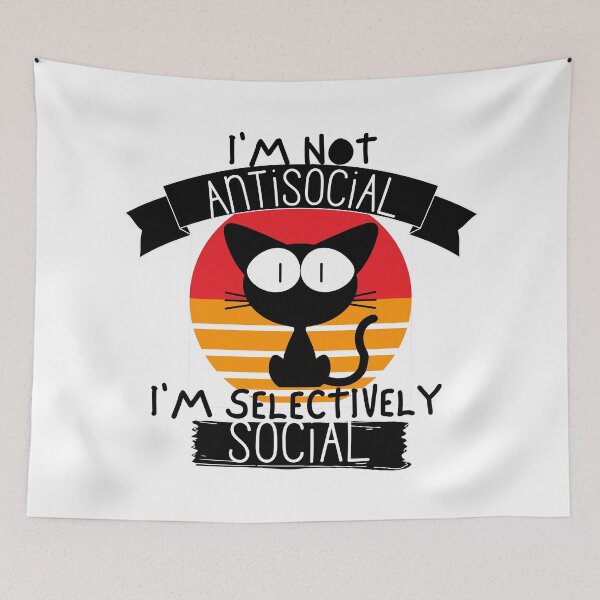 Item preview, I'm Not Anti Social I'm Selectively Social- Funny Sarcasm Introvert  designed and sold by Vibing-Right.