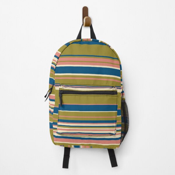 Item preview, Complex Stripes - Blue, Olive Green, Pink and Cream designed and sold by LAEC-Shop.