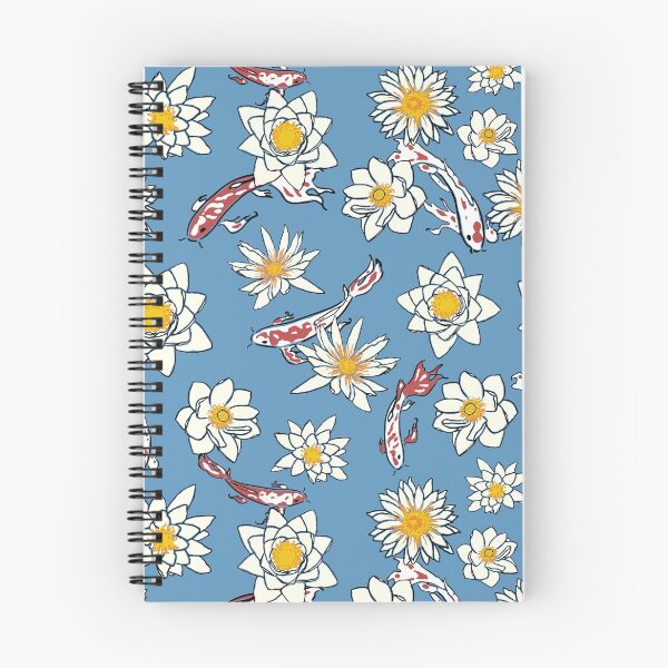 Item preview, fish and flower -blue color patterns arts designed and sold by BROWNEESHOUSE.