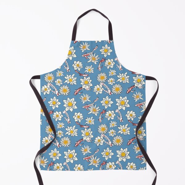Item preview, fish and flower -blue color patterns arts designed and sold by BROWNEESHOUSE.