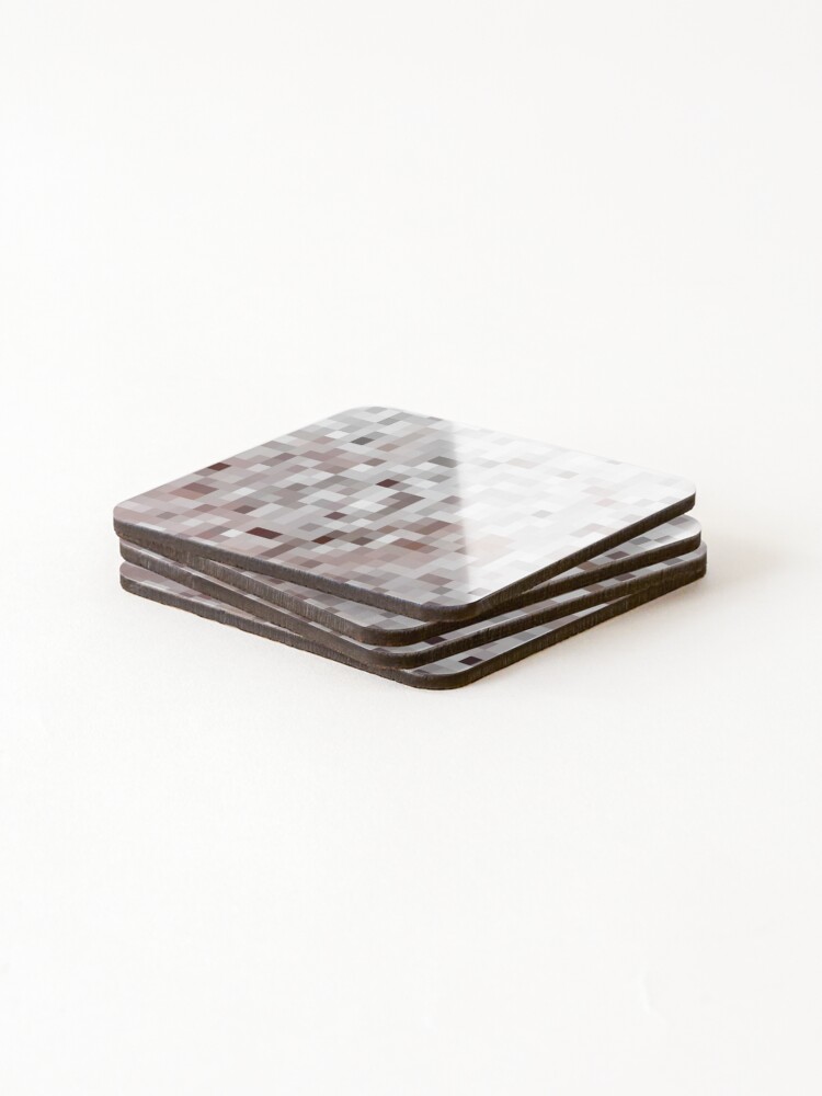 Thumbnail 4 of 5, Coasters (Set of 4), Geometric Pixel Pattern Print designed and sold by DFLCreative.