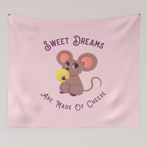 Item preview, Sweet Dreams Are Made Of Cheese. Cute Mouse With Cheese designed and sold by Rebel-Design.