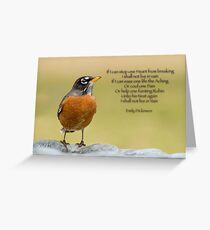 Tarjeta de felicitación Robin de Emily Dickinson