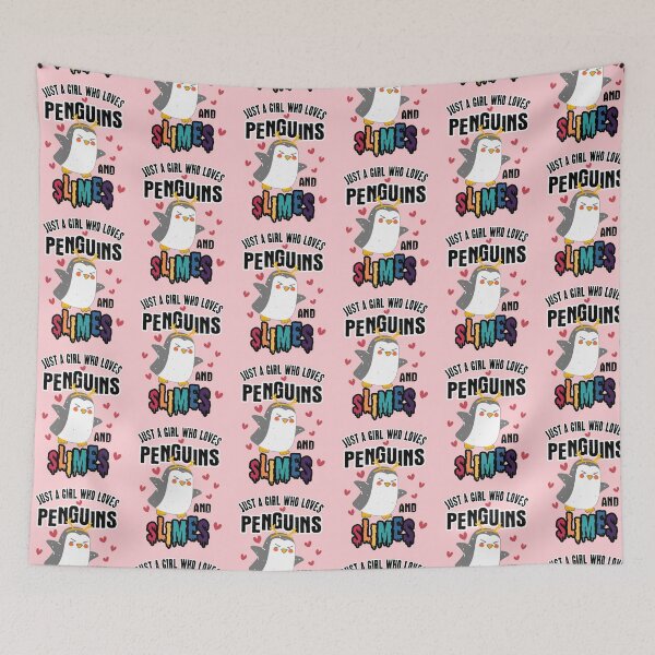 Item preview, Just A Girl Who Loves Penguins and Slimes designed and sold by JooArtPrints  ★★★★★.