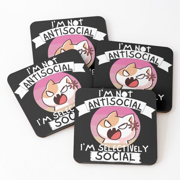 Item preview, I'm Not Anti Social I'm Selectively Social- Funny Sarcasm Introvert  designed and sold by Vibing-Right.