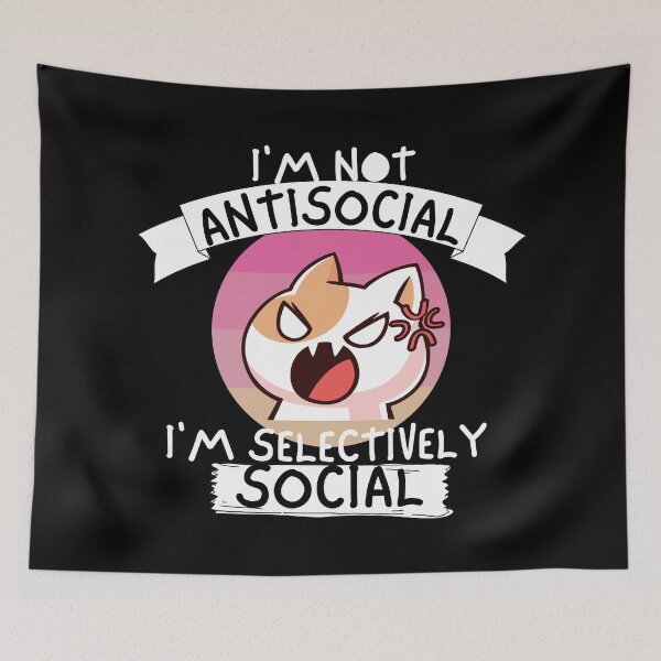 Item preview, I'm Not Anti Social I'm Selectively Social- Funny Sarcasm Introvert  designed and sold by Vibing-Right.