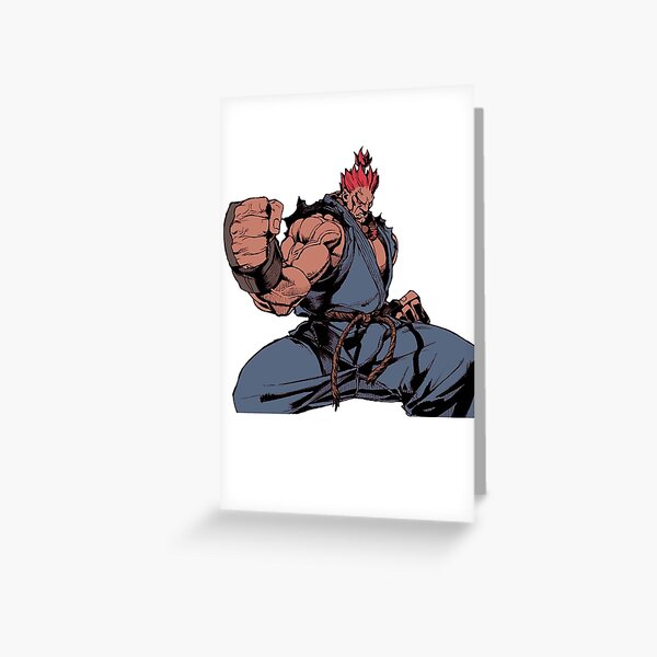 Akuma Street Fighter Greeting Card by Anggia Anindita