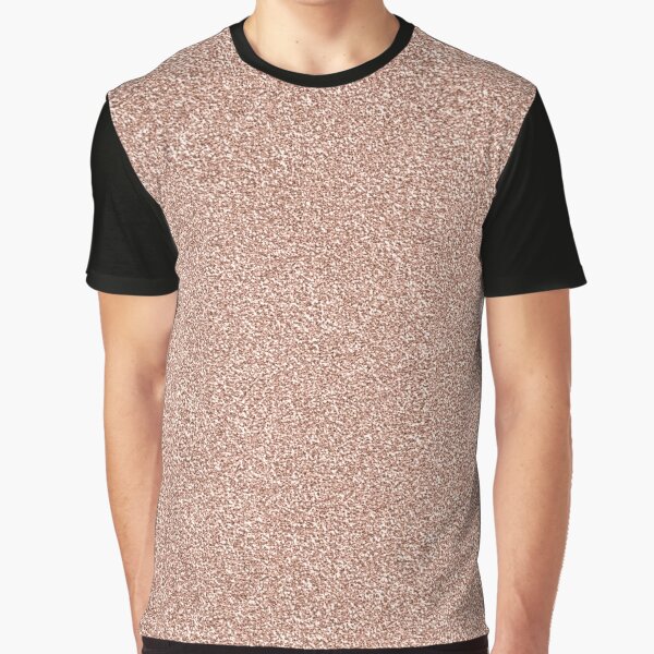 Rose Gold Leaf Pattern Mens T Shirts Graphic Funny Body Print Short T-Shirt Unisex Pullover Blouse