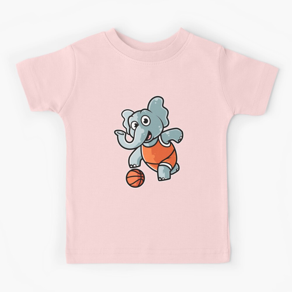 Elephant Basketball Game Day Funny Team Sports B-ball print Kids T-Shirt  for Sale by theodoros20