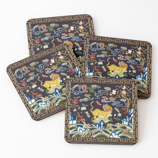 Item preview, Chinese Leopard with Wave and Sun Motifs - Rank Badge designed and sold by xm-h.