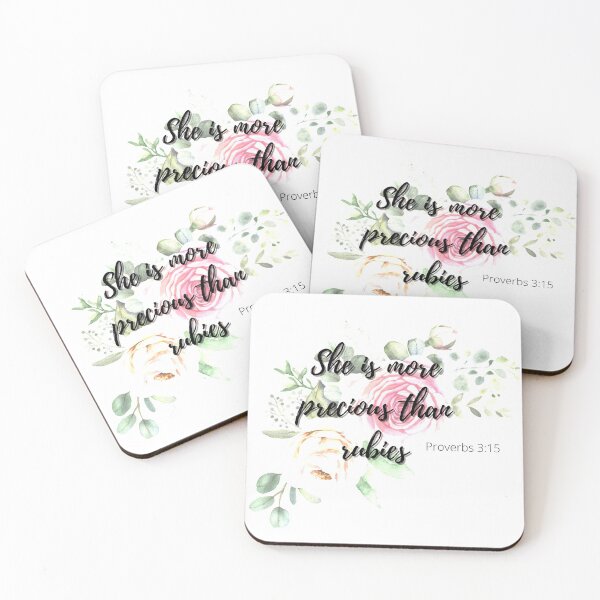 Item preview, She is more precious than rubies - Proverbs 3:15 designed and sold by Kathleen Douglas.