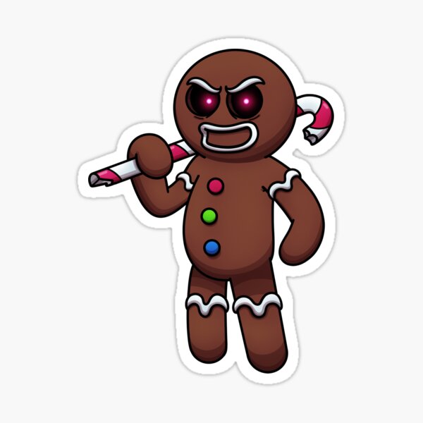 "Evil Gingerbread Man " Sticker for Sale by TheMaskedTooner Redbubble