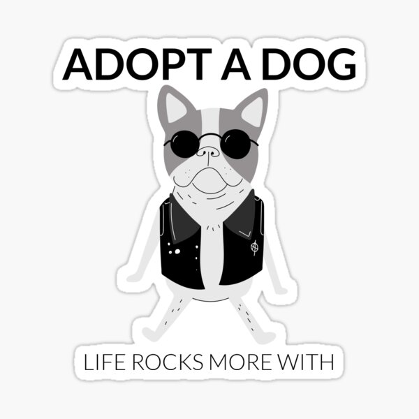 Copy of Adopt a dog near me Fitted  Sticker for Sale by