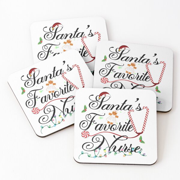 Item preview, Santa s Favorite Christmas Nurse Gingerbread designed and sold by PinkPandaDesign.