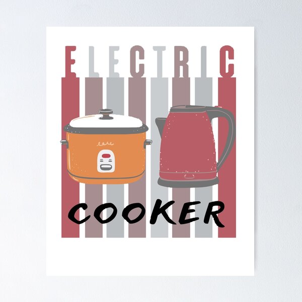 Cute Funny Rice Cooker Must Have Kitchen Appliance Poster for Sale by  ultra-cute