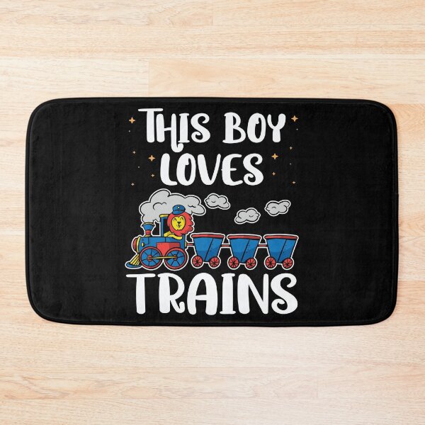Item preview, Kids This Boy Loves Trains - Train lover print designed and sold by theodoros20.