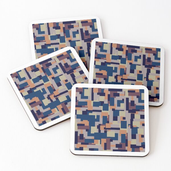 Item preview, Puzzle Camouflage Blue Brick Pattern  designed and sold by NamColors.