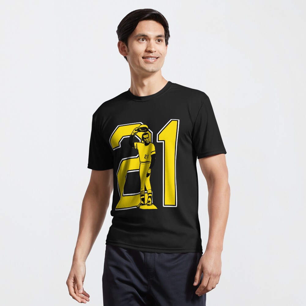 theSteelCityTshirts Roberto Clemente Silhouette Pittsburgh Baseball Fan T Shirt Premium / Daisy / Large