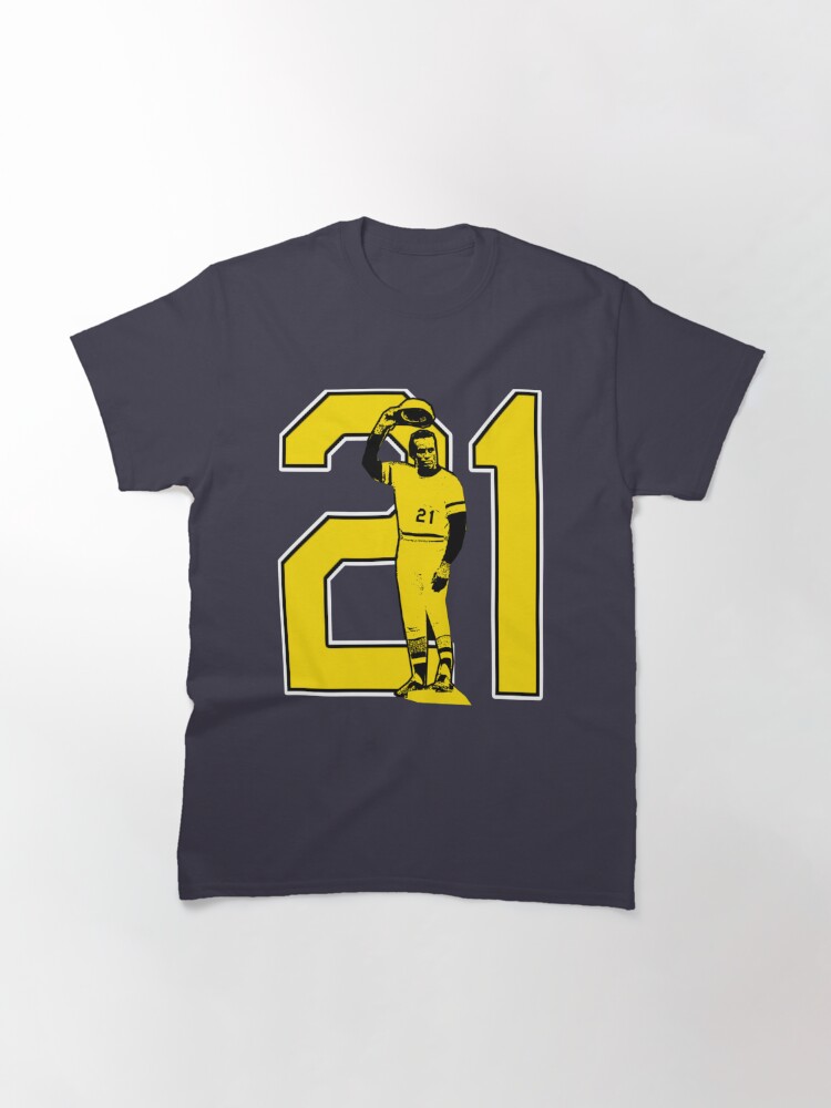 theSteelCityTshirts Roberto Clemente Silhouette Pittsburgh Baseball Fan T Shirt Premium / Daisy / Large