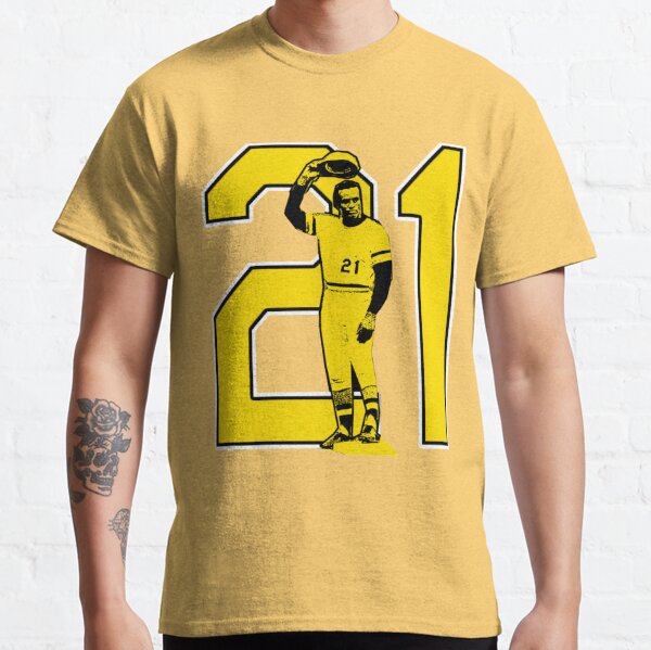 theSteelCityTshirts Roberto Clemente Silhouette Pittsburgh Baseball Fan T Shirt Premium / Daisy / Large