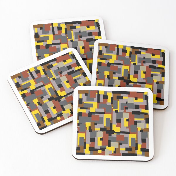 Item preview, Bumblebee Puzzle Camouflage Black Yellow Brick Pattern  designed and sold by NamColors.
