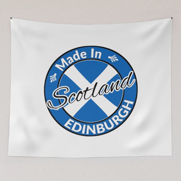Item preview, Made In Edinburgh Scotland Saltire Flag designed and sold by Worldesigns by Artsiren.