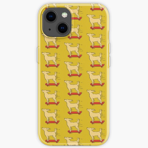 Skateboarding Dog - Mustard iPhone Soft Case