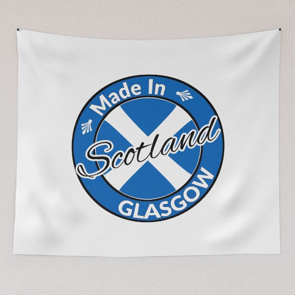 Item preview, Made In Glasgow Scotland Saltire Flag designed and sold by Worldesigns by Artsiren.