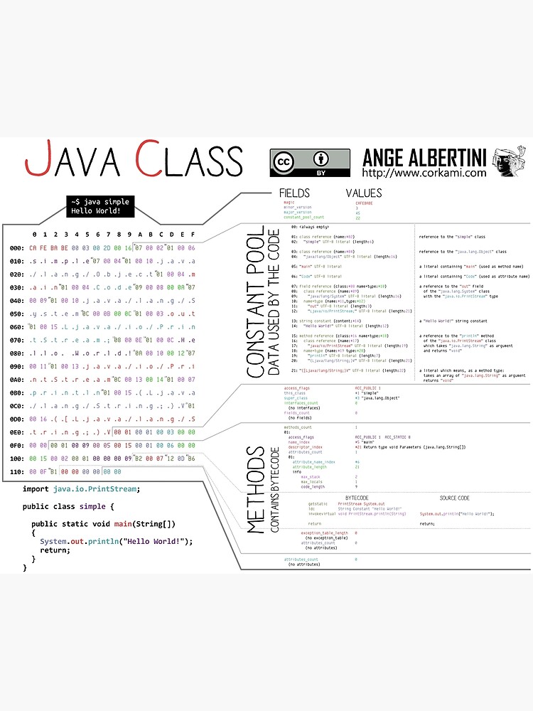 a Java class (compact hello world) by Ange4771