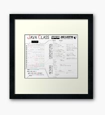 a Java class (compact hello world) Framed Print