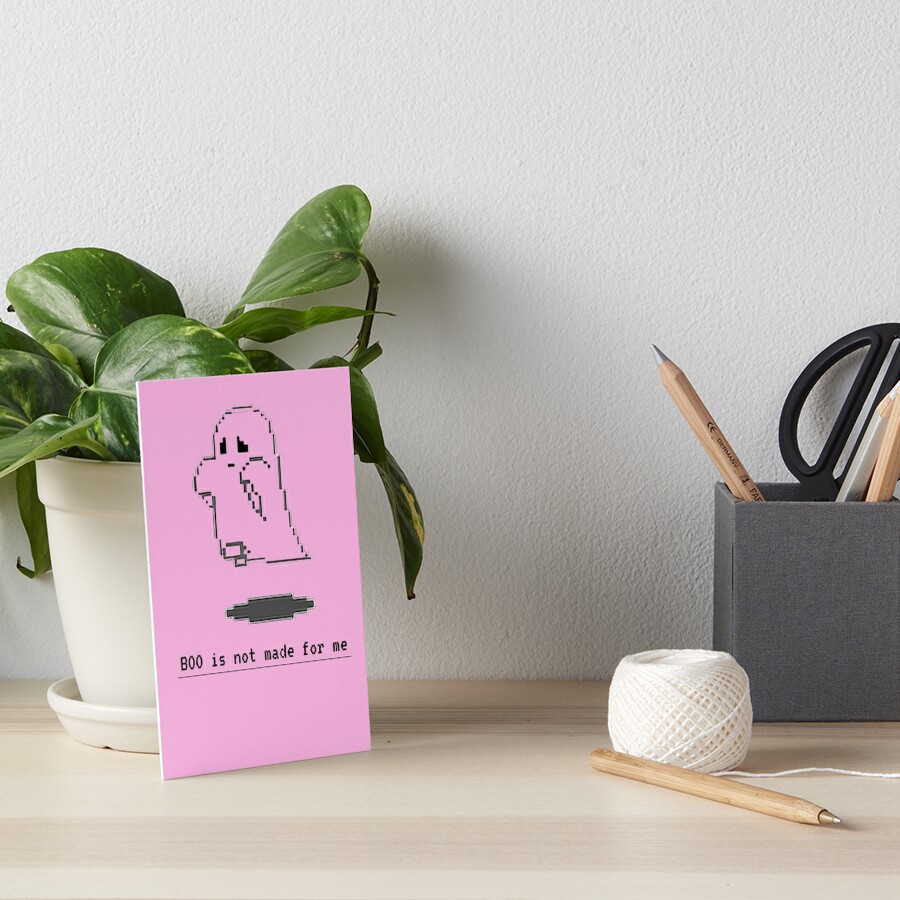 "cute ghost aesthetic fun art boo pink" Art Board Print by Angelzshelf