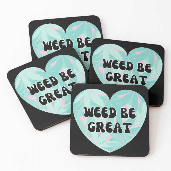Item preview, Weed Be Great - Cannabis Valentines Candy Conversational Hearts in Green Pink  designed and sold by Vibbin4Life33.