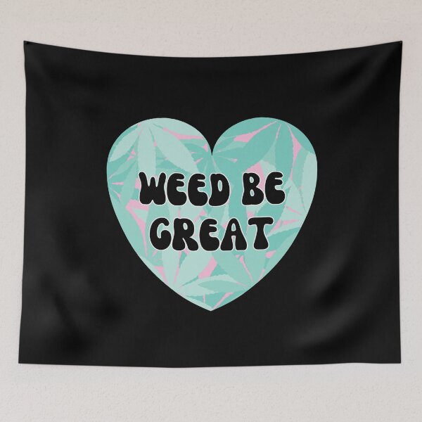 Item preview, Weed Be Great - Cannabis Valentines Candy Conversational Hearts in Green Pink  designed and sold by Vibbin4Life33.