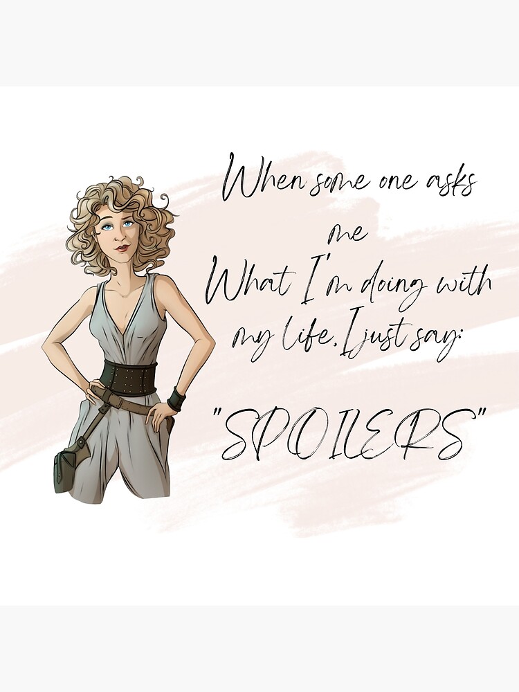 ""SPOILERS" (River Song)" Poster for Sale by saraevscreen Redbubble