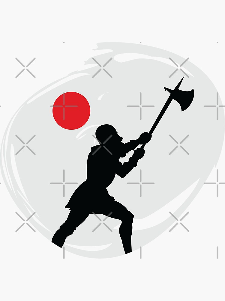 "Japan Flag Knight" Sticker for Sale by TrickyGraphics Redbubble