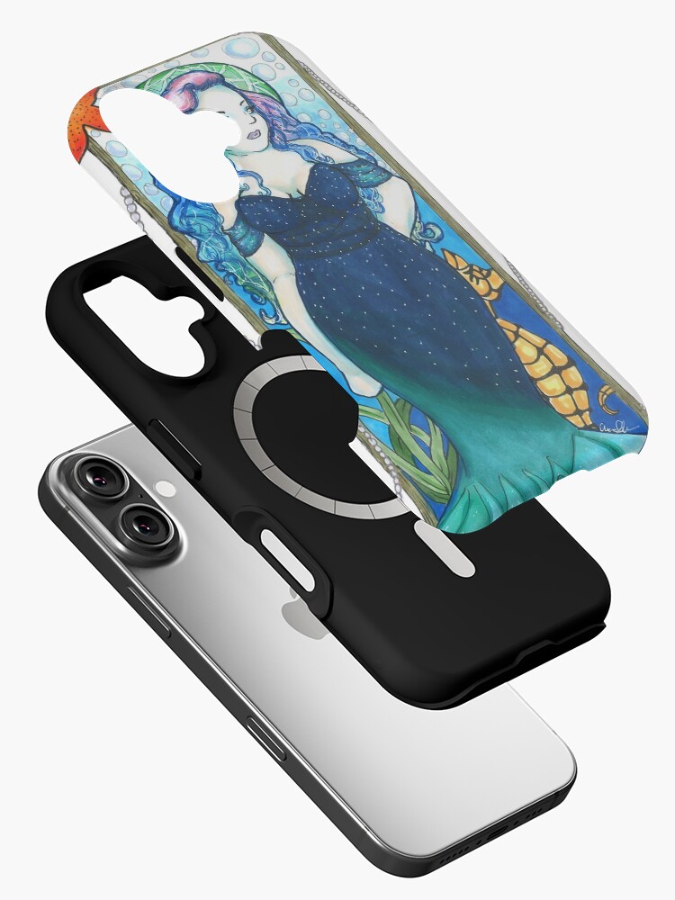 Thumbnail 2 of 4, iPhone Case, Art Nouveau Mermaid designed and sold by armcklveen.