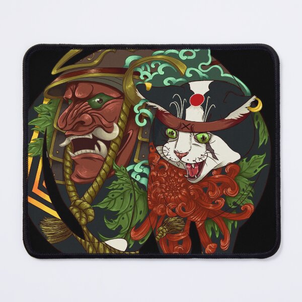 Item preview, japanese samurai cat designed and sold by NevermindOnArt.