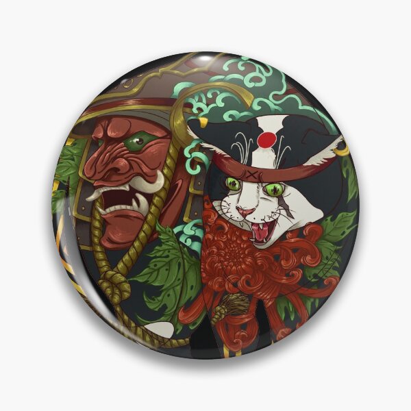 Item preview, japanese samurai cat designed and sold by NevermindOnArt.